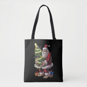 Bigfoot Kerstboom Lichtjes Xmas Sasquatch Liefhebb Draagtas