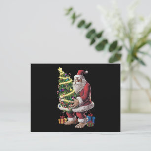 Bigfoot Kerstboom Lichtjes Xmas Sasquatch Liefhebb Feestdagenkaart