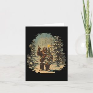 Bigfoot Kerstboom Lights Tarot Xmas Sasquatch Kaart