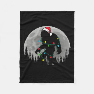 Bigfoot kerstboom verlicht Funny Xmas Sas Fleece Deken