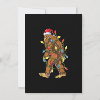 Bigfoot kerstboom verlicht Funny Xmas Sas Kaart