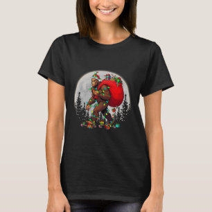 Bigfoot kerstboom verlicht Funny Xmas Sas T-shirt