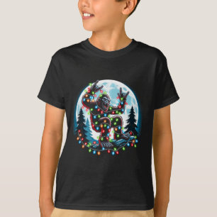 Bigfoot kerstboom verlicht Funny Xmas Sas T-shirt