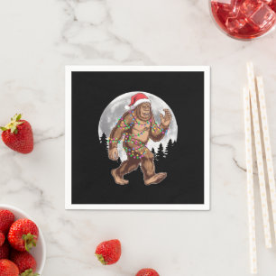 Bigfoot Kerstman Kerstboom Lichtjes Kerstmis Sasqu Servet