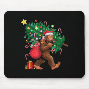 Bigfoot Kerstman Meest Wonderschone Kerstboom Lich Muismat