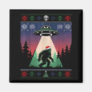 Bigfoot Kerstman Ufo Alien Grappige Lelijke Kerst  Magneet