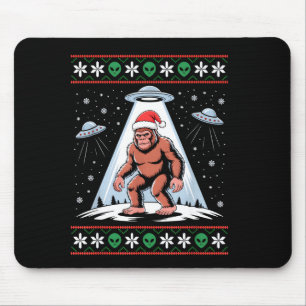 Bigfoot Kerstman Ufo Alien Grappige Lelijke Kerst Muismat