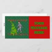 Bigfoot Kerstmis Feestdagenkaart (Voorkant / Achterkant)