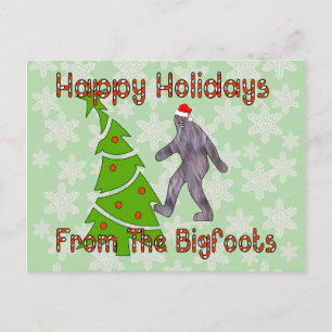 Bigfoot Kerstmis Feestdagenkaart