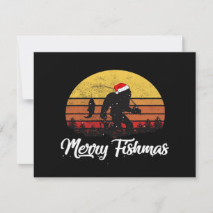 Bigfoot Kerstmis Sinterklaas Hoed Prettig Fishmas