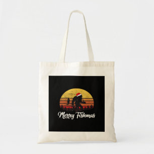 Bigfoot Kerstmis Sinterklaas Hoed Prettig VisKerst Tote Bag