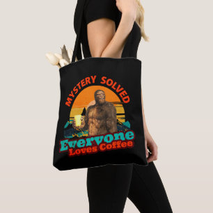 Bigfoot Koffie Mysterie Opgelost Humor Draagtas