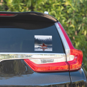 Bigfoot Lake Canoe Wildernis Dennenbos Sticker