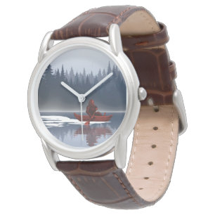 Bigfoot Lake Kano Wildernis Dennenbos Horloge