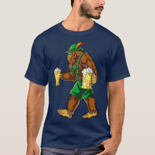 Bigfoot Lederhosen T Shirt Oktoberfest Mannen Pros