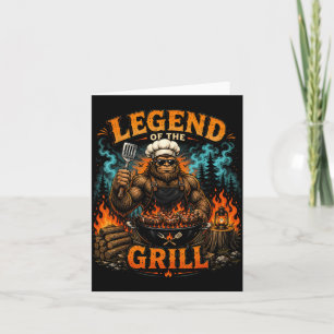 Bigfoot Legende Van De Grill Grappige Bbq Vader Kaart