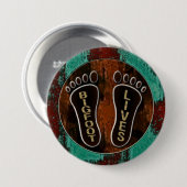 Bigfoot Lives Ronde Button 7,6 Cm (Voorkant /achterkant)