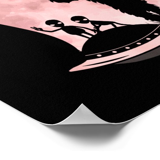 Bigfoot Loch Ness Monster Sasquatch Cat Ufo Funny Poster (Hoek)