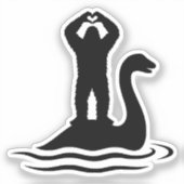 Bigfoot Loch Ness Monster Sticker (Voorkant)