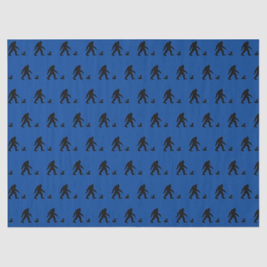 Bigfoot loopt zijn Scotty tegen het lopen  Tissuepapier (Voorkant)