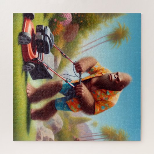 Bigfoot maaien legpuzzel (Horizontaal)