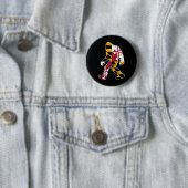 Bigfoot Maryland Flag State Sasquatch Mannen Vrouw Ronde Button 5,7 Cm (In situ)