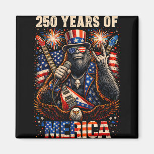 Bigfoot Merica Rock 4 juli Eagle 250 jaar Magneet