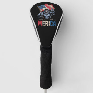 Bigfoot Merica Rock Amerikaanse Vlag Patriottisch Golfheadcover