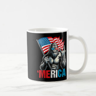 Bigfoot Merica Rock Patriottische Amerikaanse Vlag Koffiemok