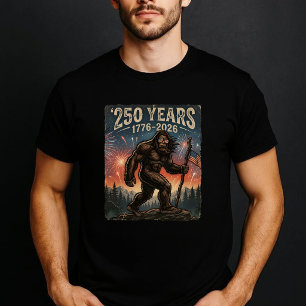 Bigfoot Merica Vuurwerk 4 juli 250 Verjaardag T-shirt