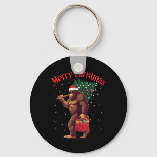 Bigfoot Merry Christmas Tree Lights Sasquatch Xmas Sleutelhanger