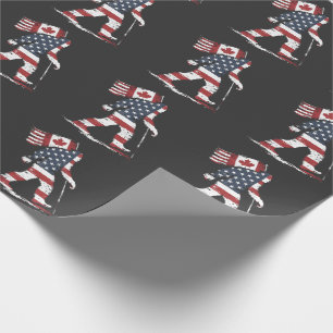 Bigfoot met Canadese vlag 51e staat Trump Cadeaupapier