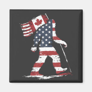 Bigfoot met Canadese vlag 51e staat Trump Magneet