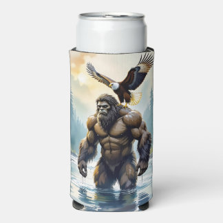 Bigfoot met een adelaar op zijn schouder
