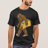 Bigfoot met een taco met een taco sasquatch t-shirt (Voorkant)