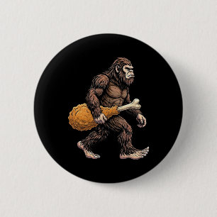 Bigfoot met kippenpoot Sasquatch liefhebber Ronde Button 5,7 Cm