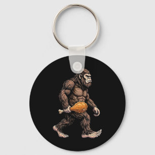 Bigfoot met kippenpoot Sasquatch liefhebber Sleutelhanger