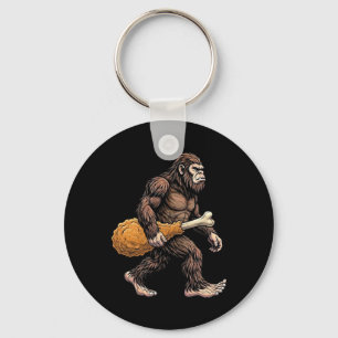 Bigfoot met kippenpoot Sasquatch liefhebber Sleutelhanger