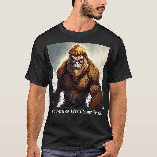 Bigfoot met rode ogen t-shirt (Voorkant)