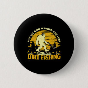 Bigfoot Moddervisserij Metaaldetectie Grappige met Ronde Button 5,7 Cm