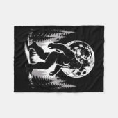 Bigfoot Moonlight Sasquatch Forest Cryptid Outdoor Fleece Deken (Voorkant (Horizontaal))