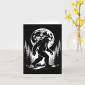 Bigfoot Moonlight Sasquatch Forest Cryptid Outdoor Kaart (Gele Bloem)