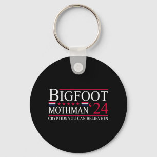 Bigfoot Mothman 2024 President Verkiezingen Sleutelhanger