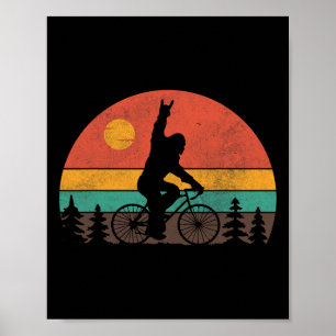 Bigfoot Mountainbike Grappige Mtb Fietsen Wielrenn Poster