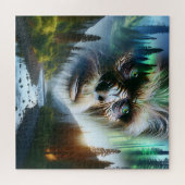 Bigfoot, Mountains, River and Forest Legpuzzel (Horizontaal)