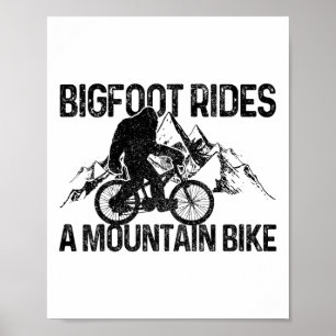 Bigfoot Mtb Downhill Mountainbike Grappig Cadeau Poster
