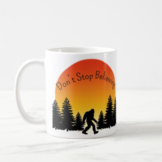 Bigfoot Mug "N'arrêtez pas de croire" (Gauche)