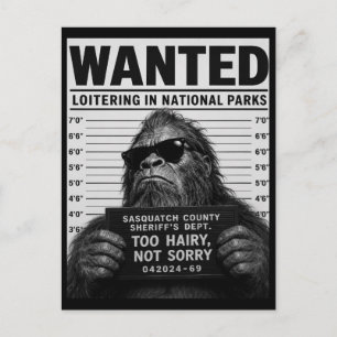 Bigfoot Mugshot  Feestdagenkaart