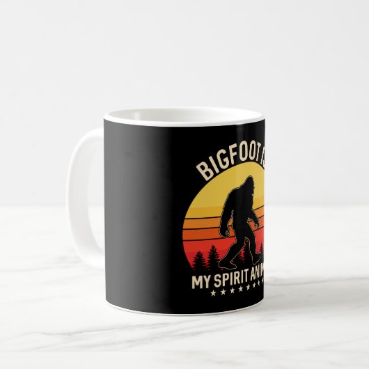 Bigfoot my Spirit Animal | Bigfoot Retro Koffiemok (Voorkant links)