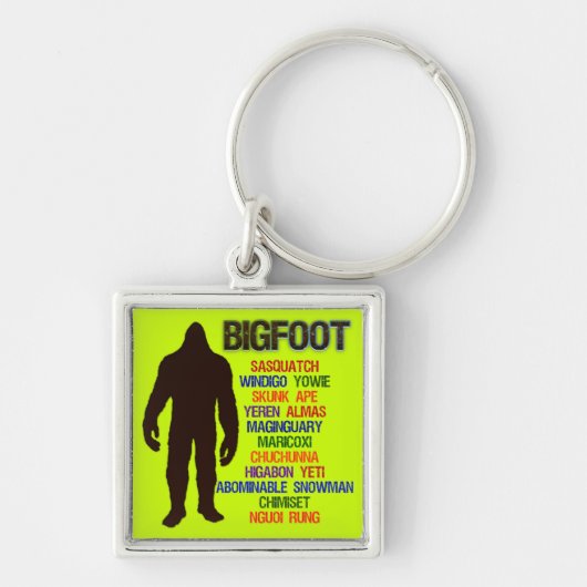 Bigfoot Names Sleutelhanger (Voorkant)